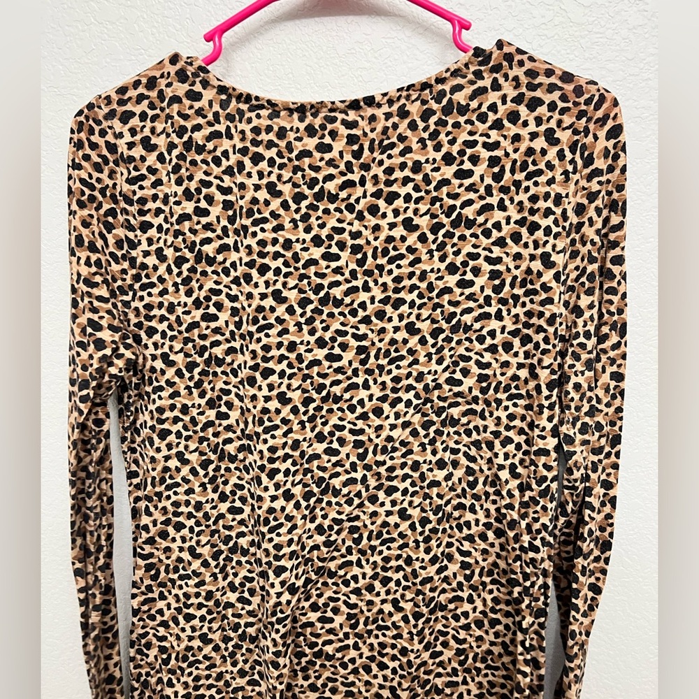 Leopard Print Long Sleeve with ruffle sleeves